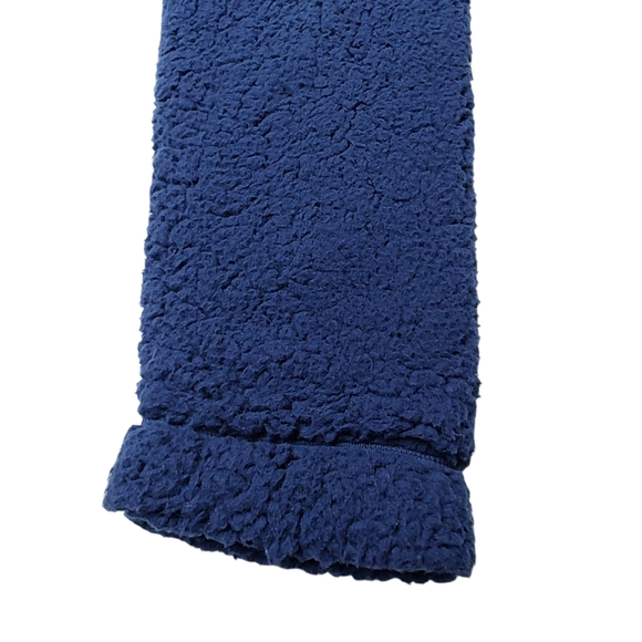 Zella Women’s Cassie Navy Blue Faux Shearling Sherpa Hoodie Size Large - Picture 8 of 14